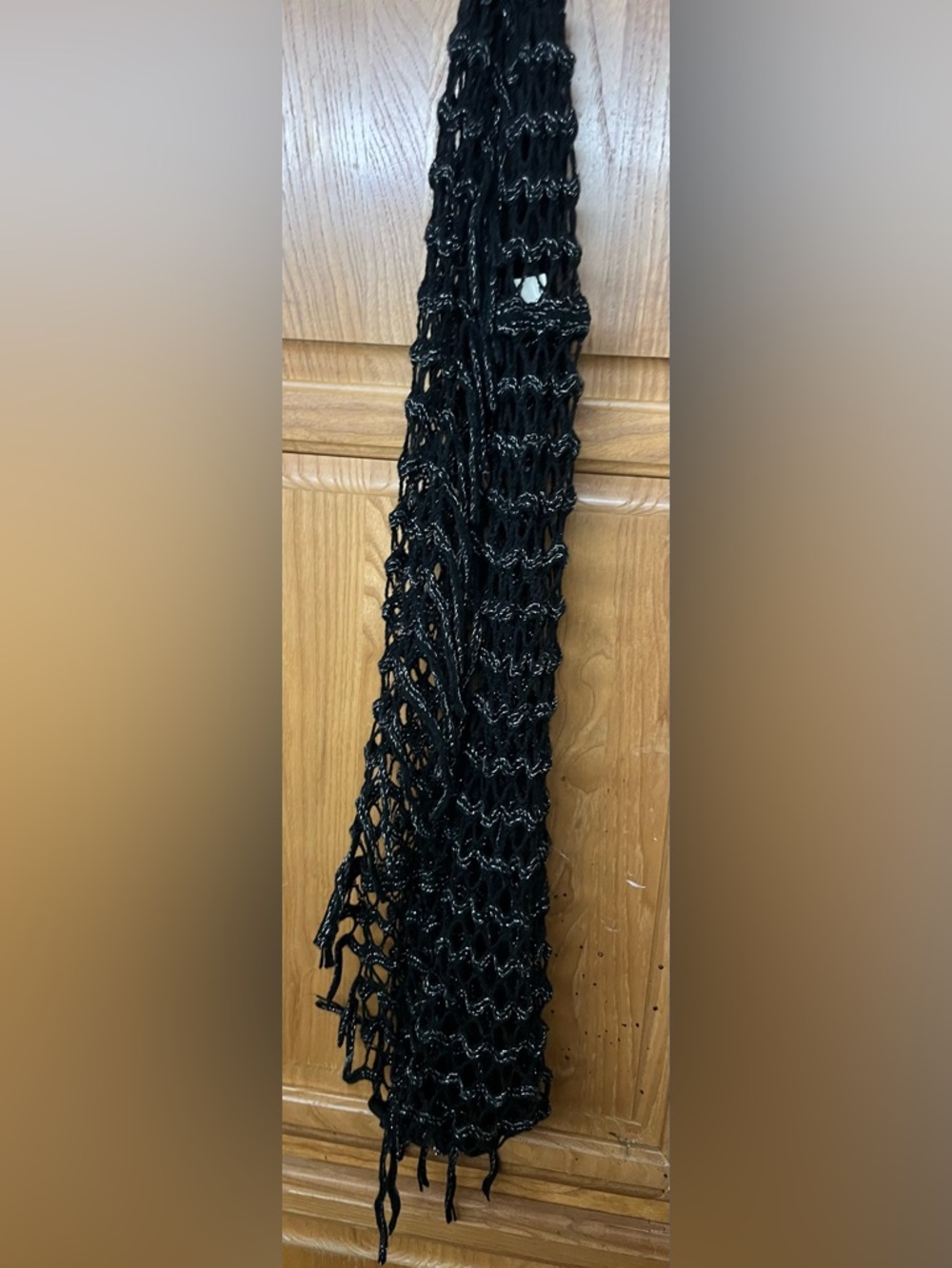 Bebe Black And Silver Infinity Scarf
